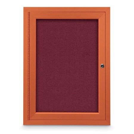 United Visual Products Slim Enclosed Corkboard, 11"x13-1/2", White Alum Frame/Medium Grey UVEB1113-WHITE-MEDGRY